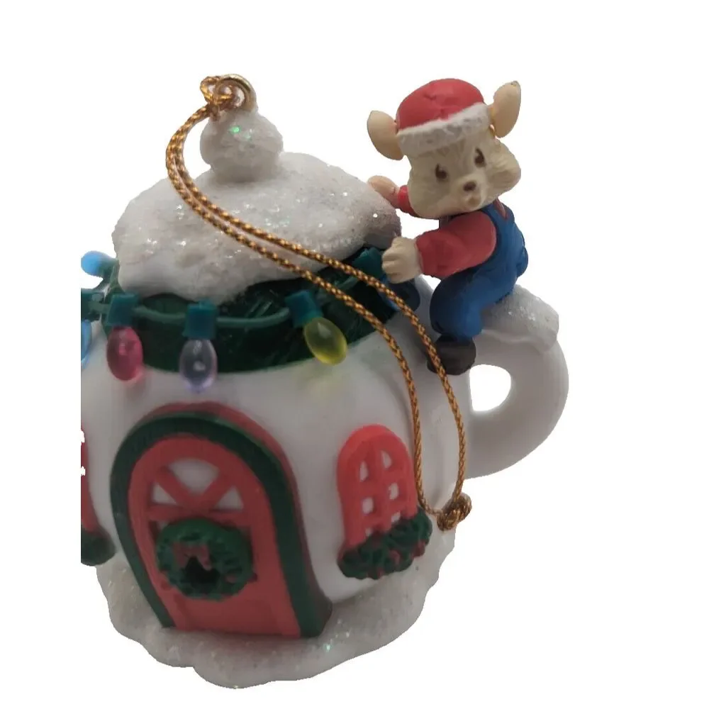 Vintage Westmar Traditions‎ Ornament 1995 Teapot House & Mouse